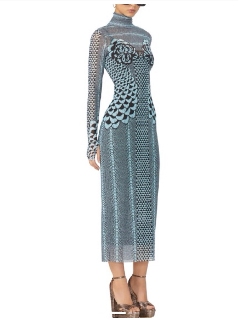 NWT Revolve AFRM Shailene Mesh Midi Dress Size Small